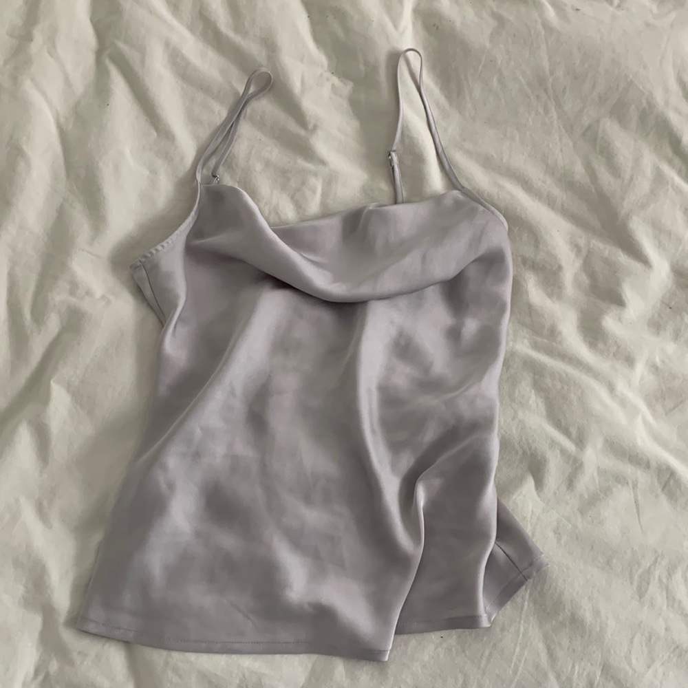 Lavender/gray Express silk cami size small